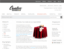 Tablet Screenshot of cantexdistribution.com